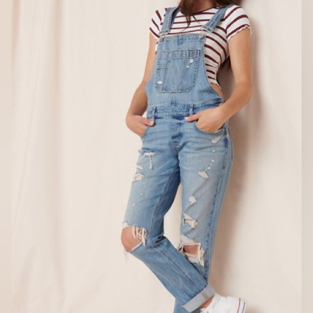 Garage Distressed Utility Denim Overalls (NWOT)